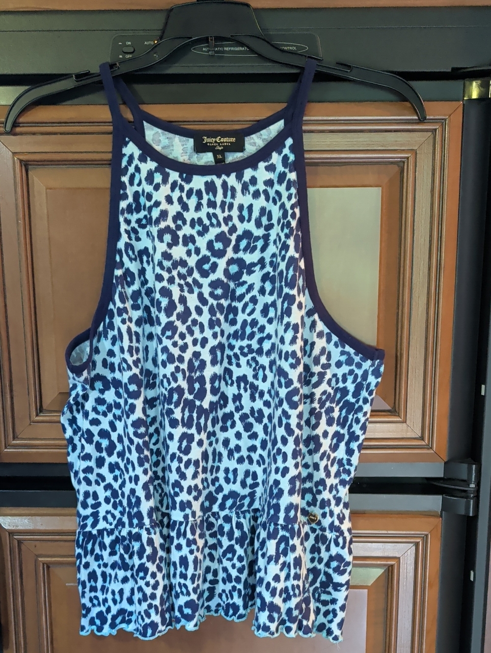 Juicy Couture Blue Leopard Print Sleeveless Pajama Top